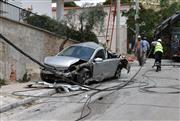 Σκηνές τρόμου στην Ηλιούπολη: Απίστευτες εικόνες από πρόσκρουση φορτηγού σε κολώνα - «Από τύχη δεν είχαμε θύματα»