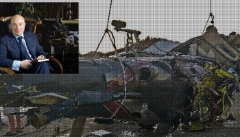 Το μοιραίο ελικόπτερο που επέβαινε ο Mikhail Abramov (eurokinissi)